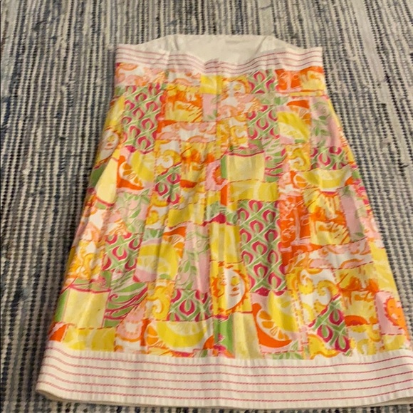 Lilly Pulitzer Sz 14 strapless sundress like new - Picture 4 of 7